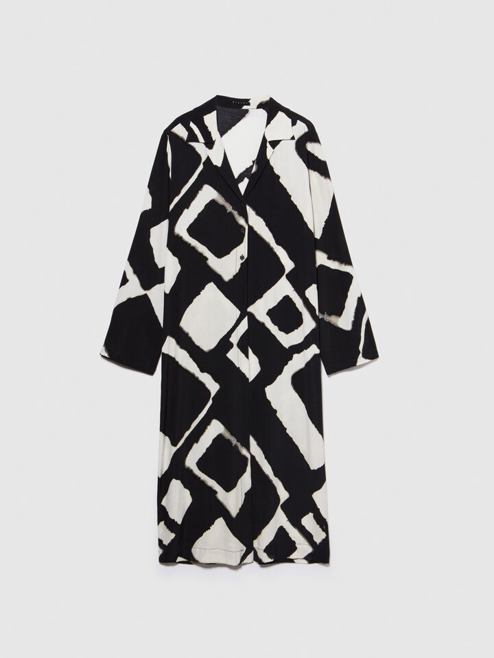 Long printed shirt - women's shirts - Multi-color | Sisley image number 6